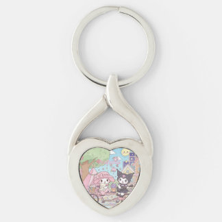 Chaveiro pulseiras de amizade my melody e kuromi fofas