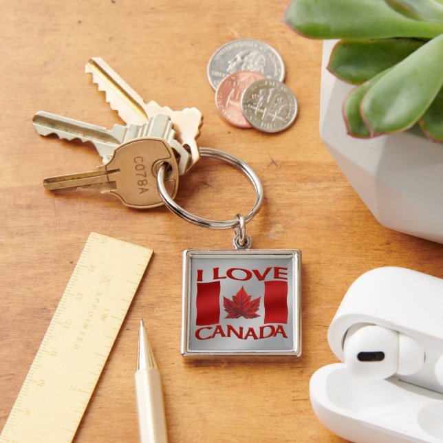 Chaveiro Pulseiras de Canadá Eu Amo Canadá Presente de Cana (Mesa)