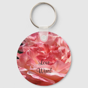 Chaveiro Pulseiras de chave Amor Vence! Rosa Pink Flor