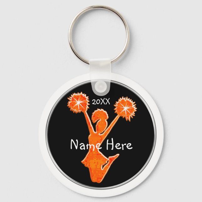 Chaveiro Pulseiras de chave Preto e Laranja Baratas, ANO, N (Frente)