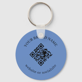 Chaveiro Pulseiras de Código QR Personalizadas Dusty Blue p