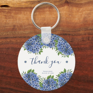 Chaveiro Pulseiras de data de casamento com Hortênsias para