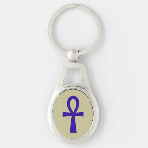 Chaveiro Pulseiras de Metal Premium Blue Ankh