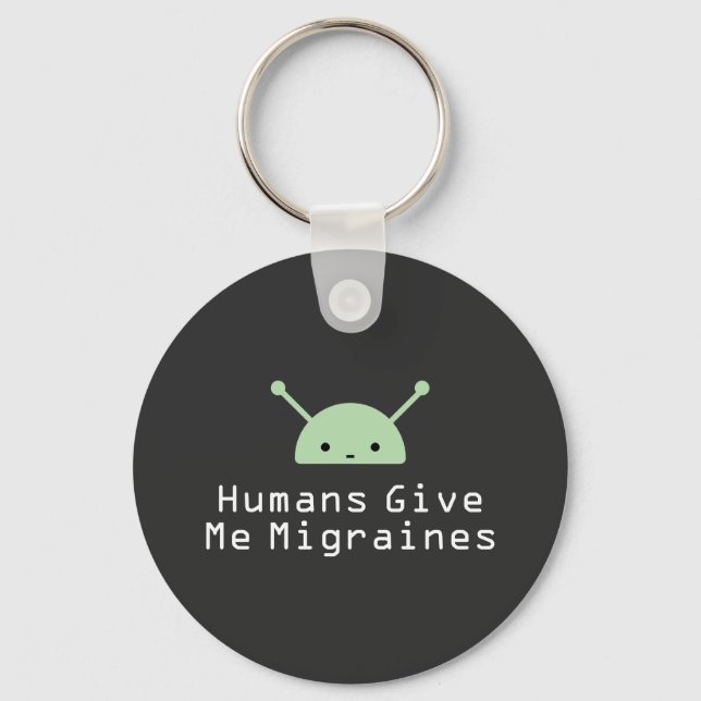 Chaveiro Pulseiras Humanos Me Dão Enxaqueca (Frente)