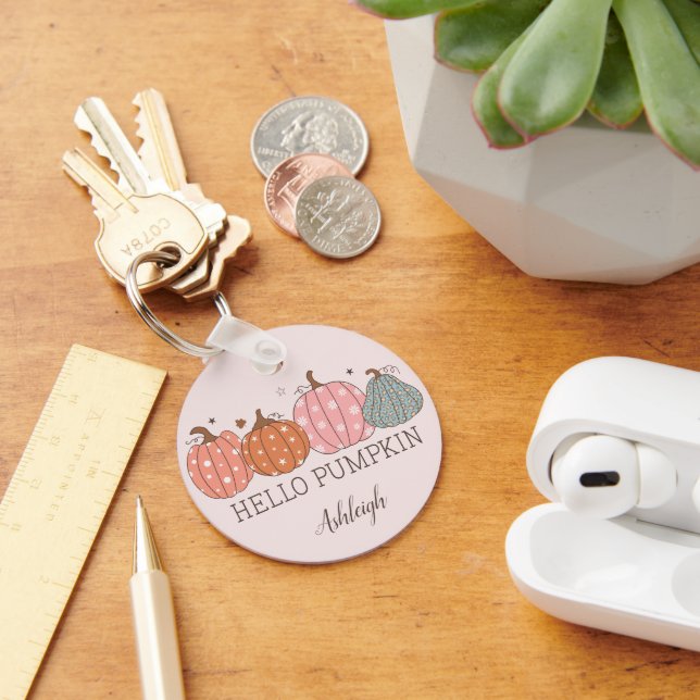 Chaveiro Pumpkin de Bote Pastel Hello Personalizado (Mesa)