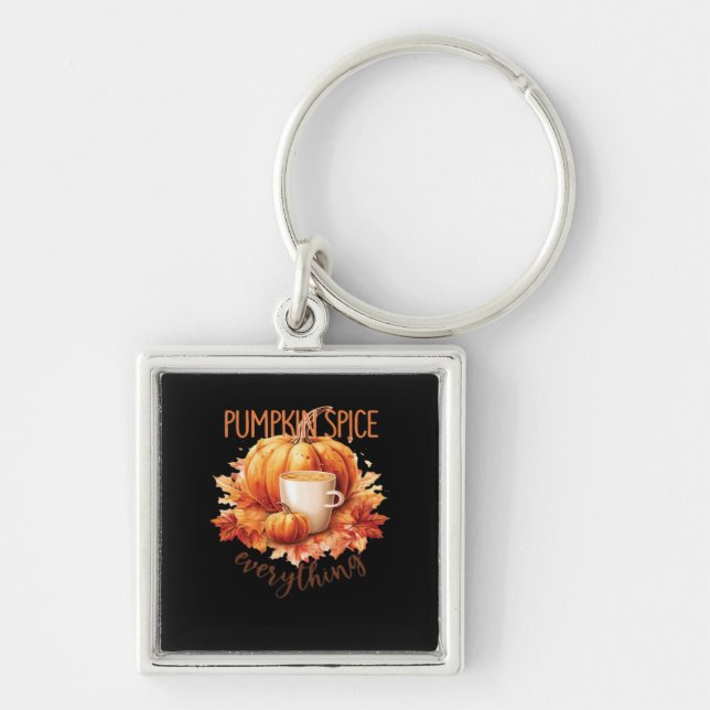Chaveiro Pumpkin Spice All Word Art (Frente)
