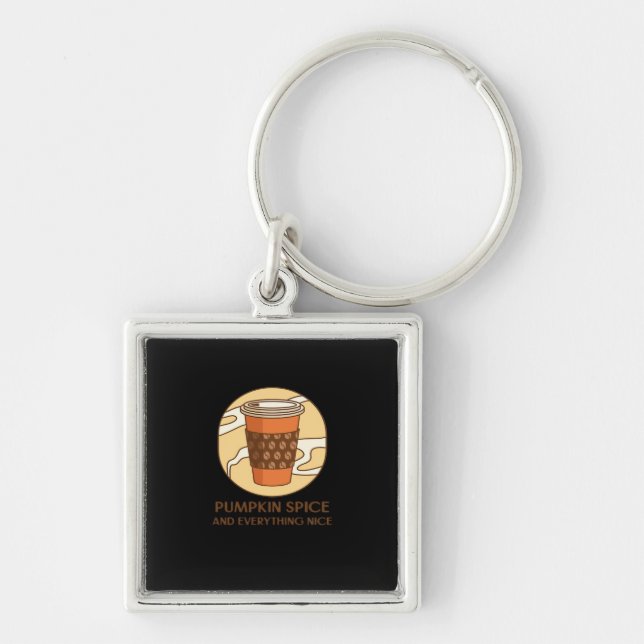 Chaveiro Pumpkin Spice E Tudo O Que É Boa Design (Frente)