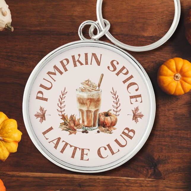 Chaveiro Pumpkin Spice Lats Club outono (Close up)