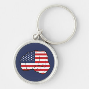 Chaveiro Punho de Bandeira Americano