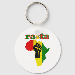 Chaveiro Punho do poder preto de Rasta sobre África