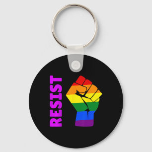 Chaveiro Punho Erguido Arco-íris Pro-lgbt #resistir Anti-tr