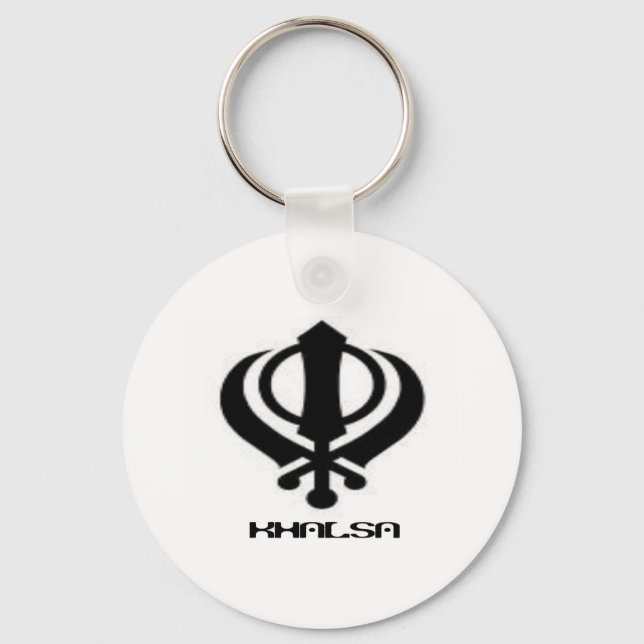 Chaveiro Punjabi Khanda Sikh Khalsa Design Merchandise (Frente)