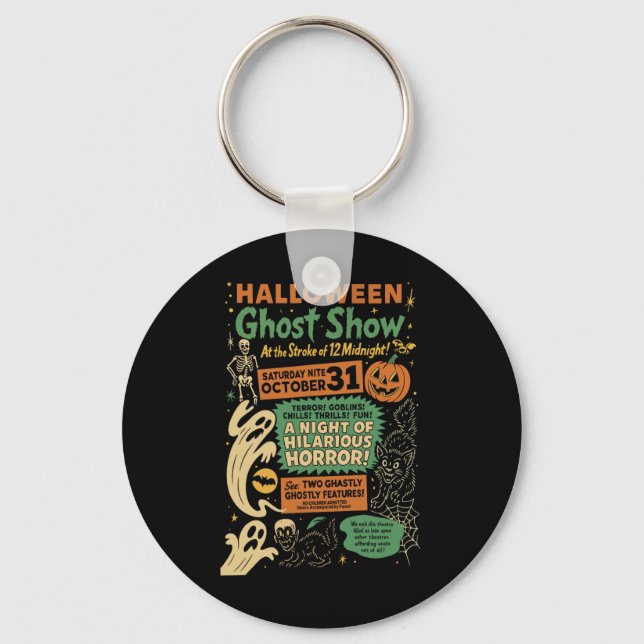 Chaveiro Punk Funny Horror Spooky Halloween Ghost Show Ghos (Frente)