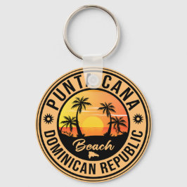 Chaveiro Punta Cana Dominican Palm Tree Beach Vintage