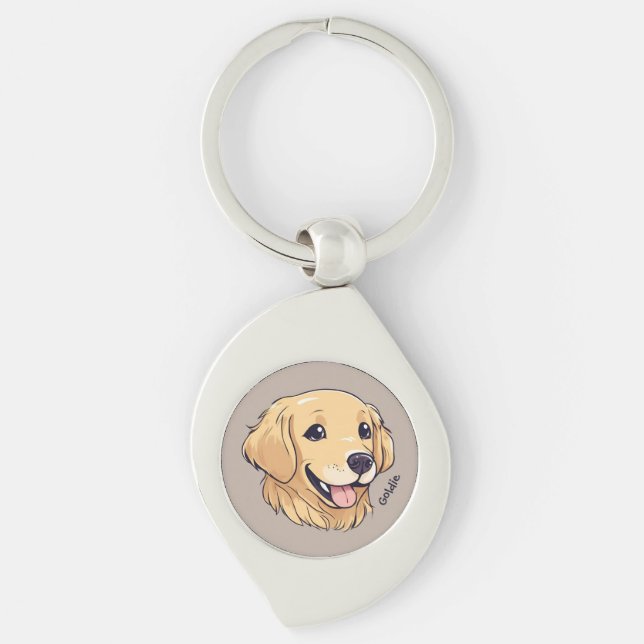 Chaveiro Puppy de Ouro personalizado (Frente)