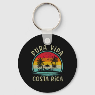Chaveiro Pura Vida Beach Costa Rica Palm Tree Family Summer