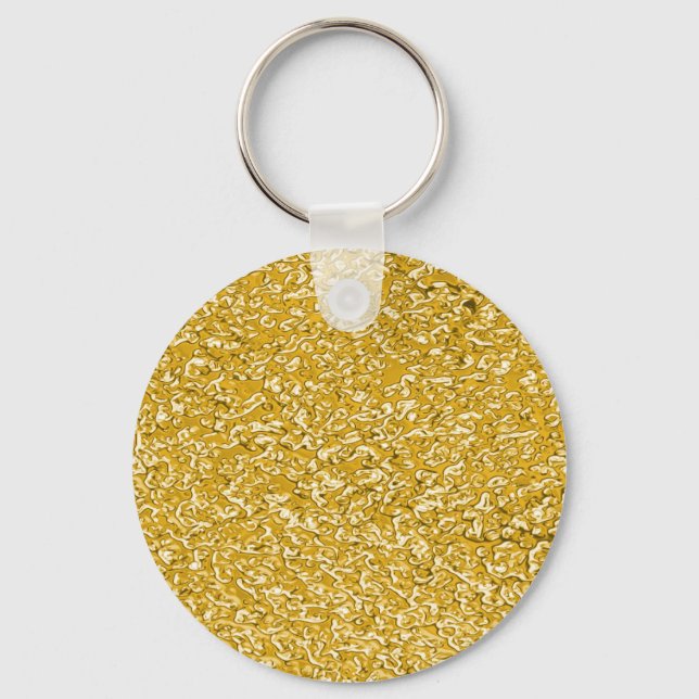 Chaveiro PURE DOURADO Splatter Patterno + seu texto (Frente)