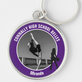 Chaveiro Purple Drill Team Photo High School Dancer