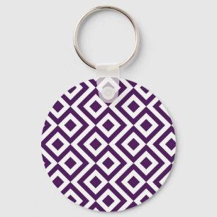 Chaveiro Purple e White Meander