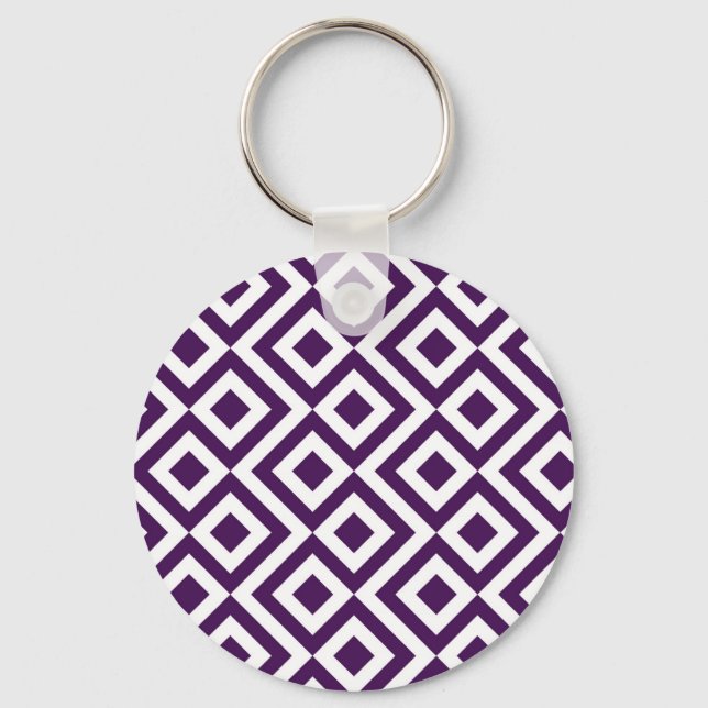 Chaveiro Purple e White Meander (Frente)