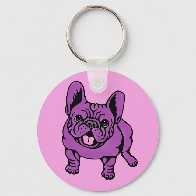 Chaveiro Purple Frenchie (Frente)