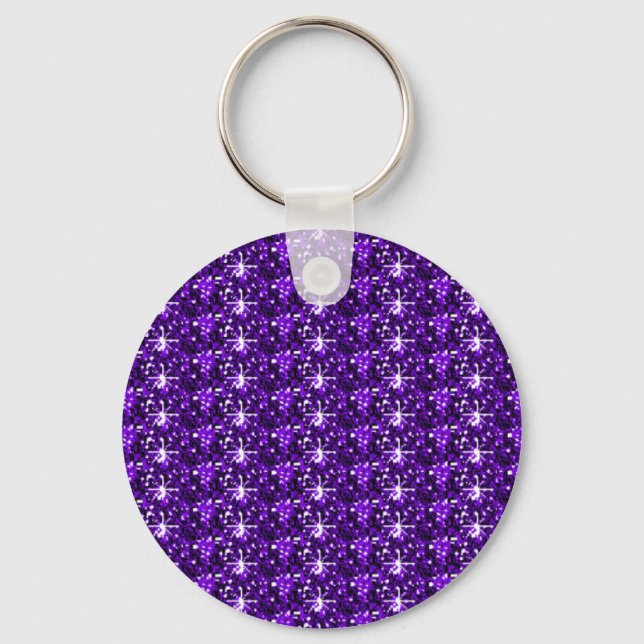 Chaveiro Purple Glitter (Frente)