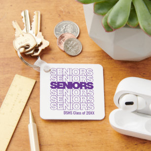 Chaveiro Purple Seniors Seniors Seniors Keychain
