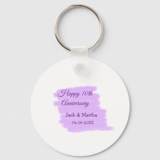 Chaveiro Púrpura aquarela esplaquecer o 10º aniversário mod (Frente)