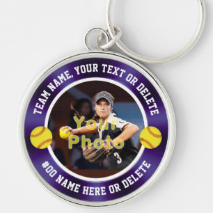 Chaveiro Púrpura e branca, Ideias de Presente de Softball p