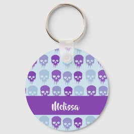 Chaveiro Púrpura e crânios de fusão azuis