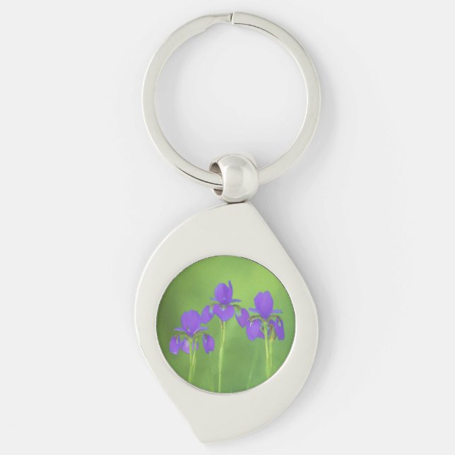 Chaveiro Púrpura Iris - Arte Flor Original (Frente)