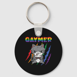 Chaveiro Purride Cat Video Game Gamer Lgbtq Rainbow Flag Ga
