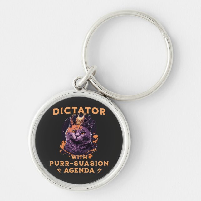 Chaveiro Pursursion Agenda Engraçado King Cat (Frente)
