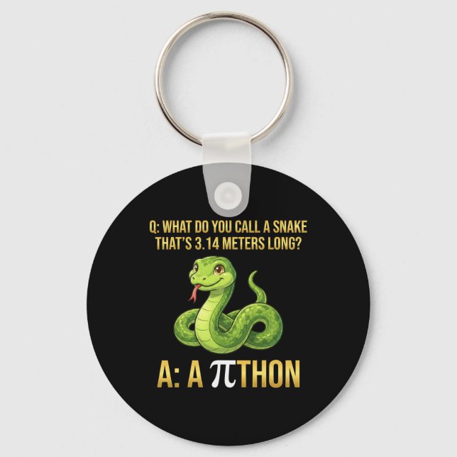 Chaveiro Python Pithon Dia do Pi Símbolo Engraçado Professo (Frente)