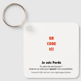 Chaveiro QR Code Anti-Perte Pour Clés, Animaux & Enfants