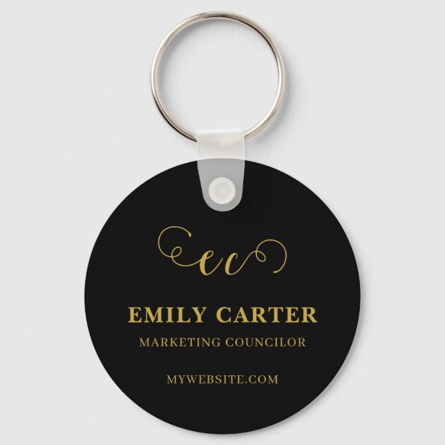 Chaveiro QR Code Business Name Promo Keychains (Frente)
