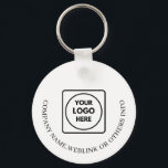 Chaveiro QR Code Generator Company Promo Keychains<br><div class="desc">Promote your business with this QR code generator and company logo keychain. Perfect for small business branding,  marketing,  and professional giveaways. Easily add your scannable QR code,  logo,  or custom text to create a modern minimalist branded accessory. Ideal for events,  networking,  and client engagement.</div>