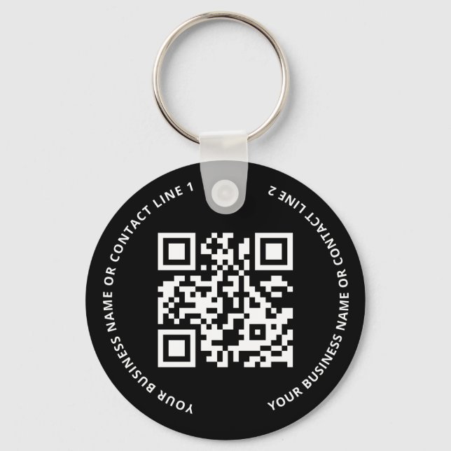 Chaveiro QR Code Logo Business Black (Frente)