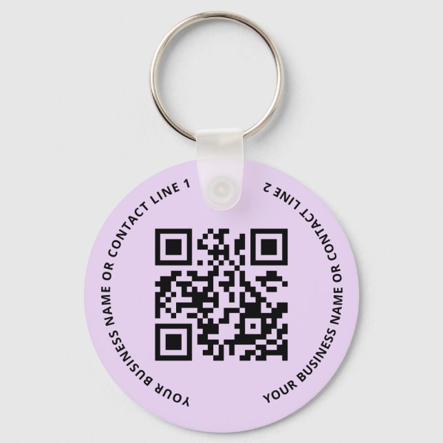 Chaveiro QR Code Logo Business Purple (Frente)