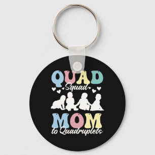 Chaveiro Quad Squad Mãe Para Quadruplets Mami Mama Mamãe Mo