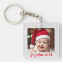Quadrado Acrílico Personalizável Primeiro Natal do
