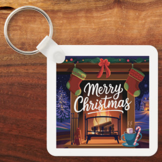 Chaveiro quadrado de metal