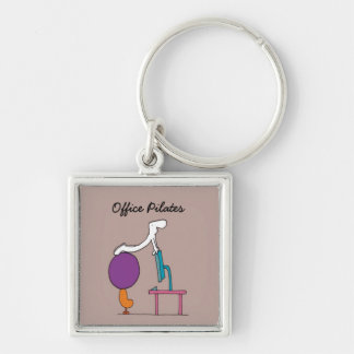 Chaveiro quadrado de Pilates do escritório, marrom