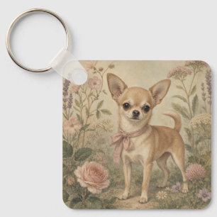 Chaveiro Quadrado do cachorro Chihuahua da Vovó