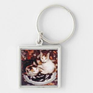 Chaveiro quadrado dos gatos