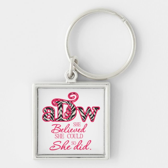 Chaveiro quadrado pequeno de ADW (Frente)