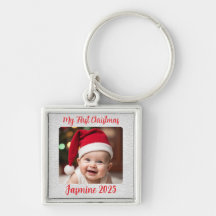Quadrado Premium Personalizável do Primeiro Natal