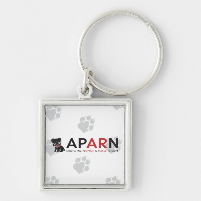 Chaveiro quadrado superior do logotipo de APARN (Frente)