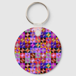 Chaveiro Quadrados multicolores geométricos