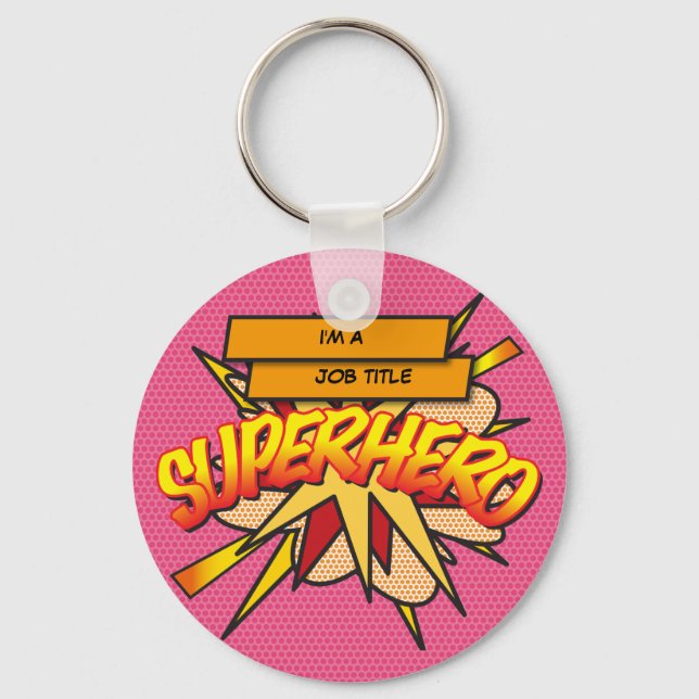 Chaveiro Quadrinho Personalizado de Arte Pop EU SOU UM... S (Frente)